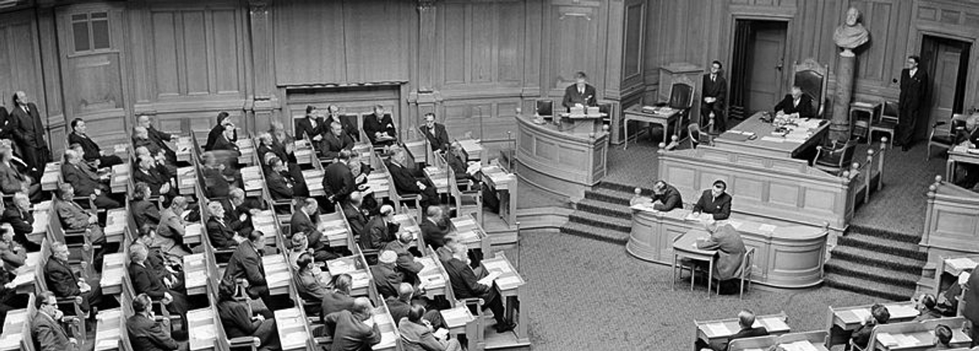 Riksdagshuset, Plenisal. Remissdebatt i riksdagen, år 1951